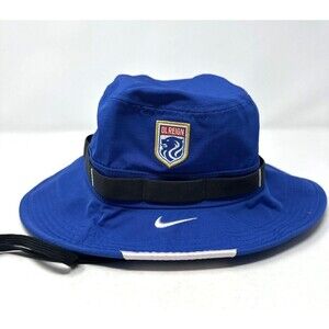 Nike Bucket Hat Dry Fit Blue White Lion OL Reign Soccer Sideline Boonie OSFM